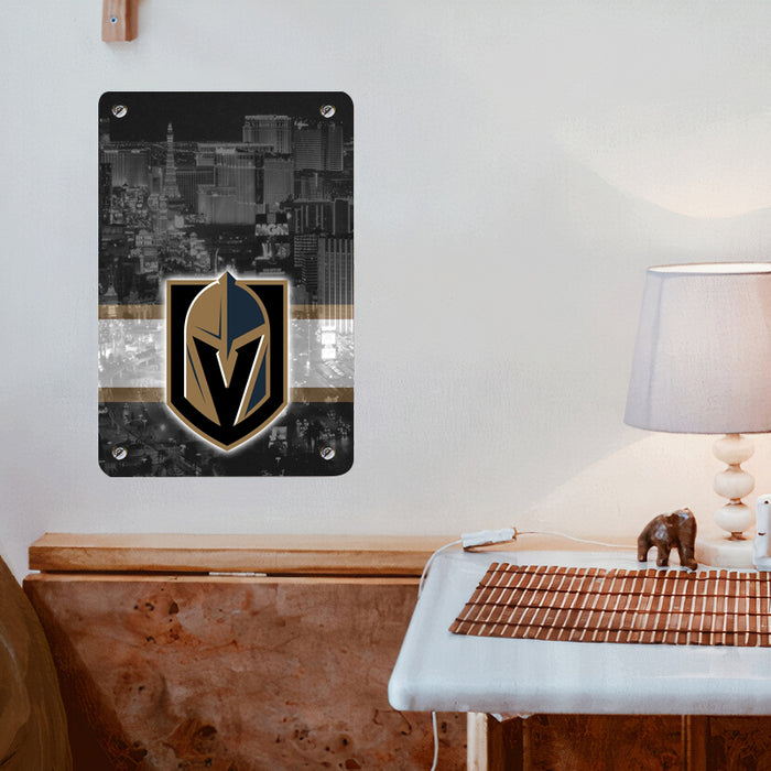 the city of entertainment vegas hockey Poster Metal print wall art