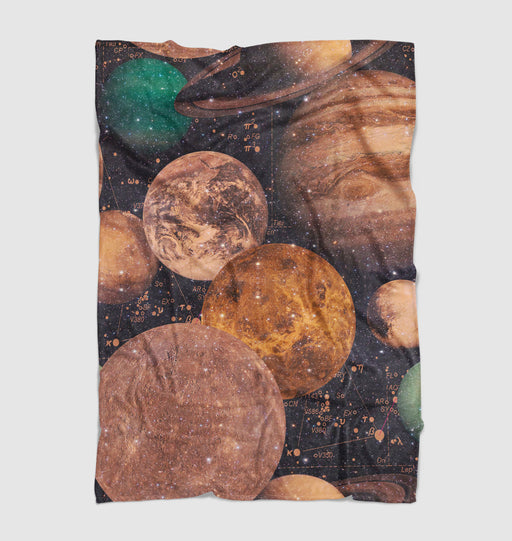 universe fill with big planet Ultra soft fleece blanket