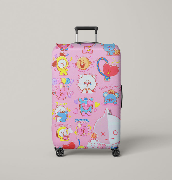 universtar bt21 character bts Luggage Cover | suitcase