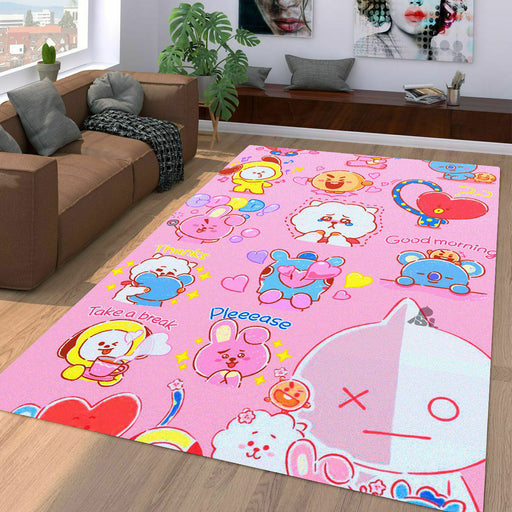 universtar bt21 character bts Living room carpet rugs