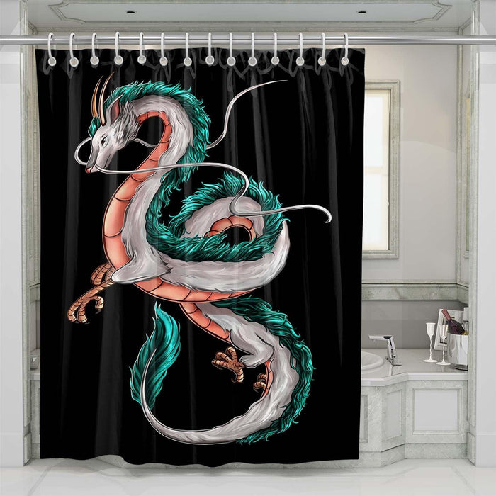 white dragon haku shower curtains