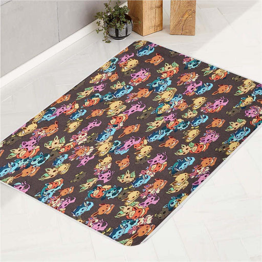 vaporeon flareon and friends bath rugs