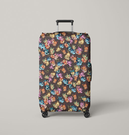 vaporeon flareon and friends Luggage Cover | suitcase