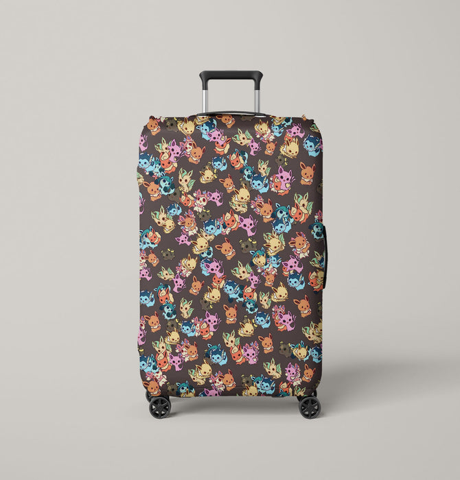 vaporeon flareon and friends Luggage Cover | suitcase