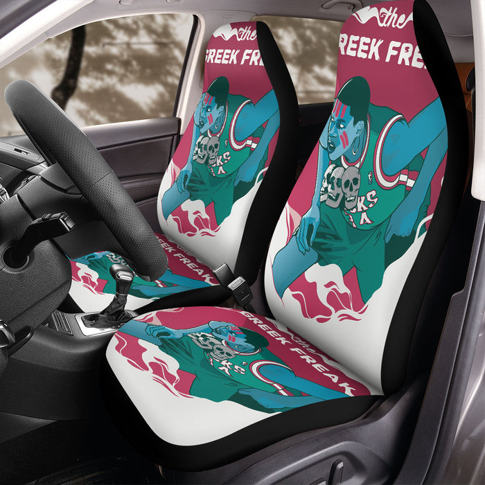 the greek freak player nba art grime Car Seat Covers