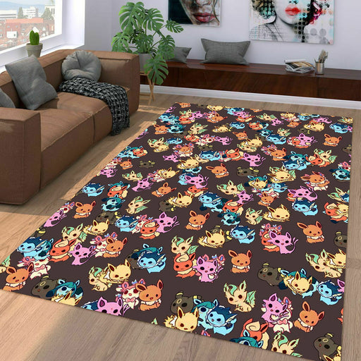 vaporeon flareon and friends Living room carpet rugs