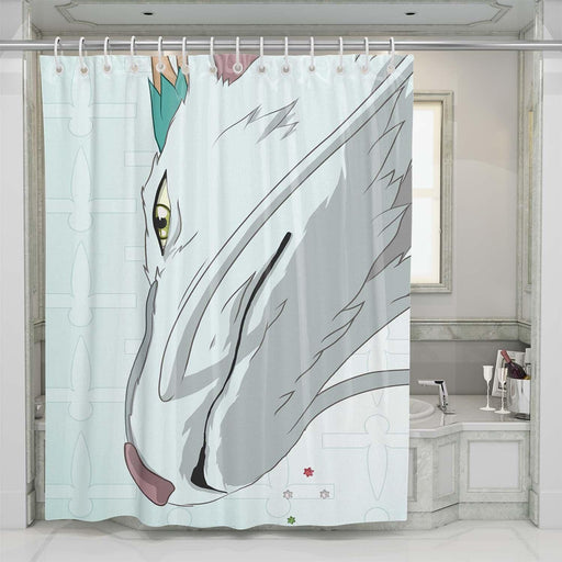 white dragon spirited away shower curtains