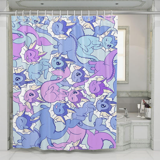 vaporeon kawaii species shower curtains