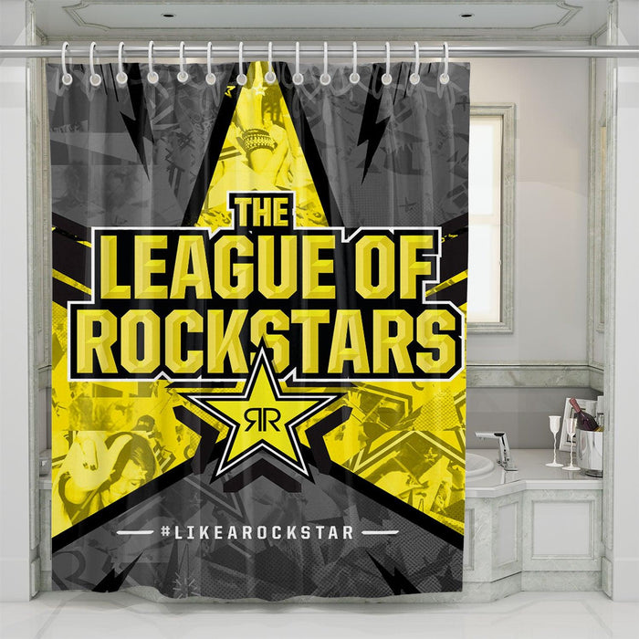 the league of rockstars shower curtains