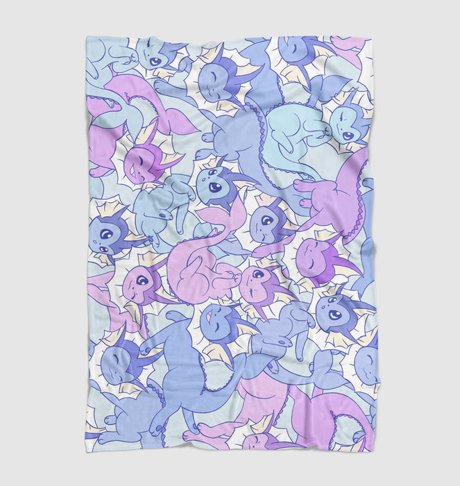 vaporeon kawaii species Ultra soft fleece blanket