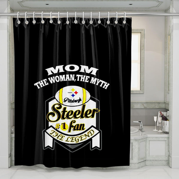 the legend pittsburgh steeler fan shower curtains