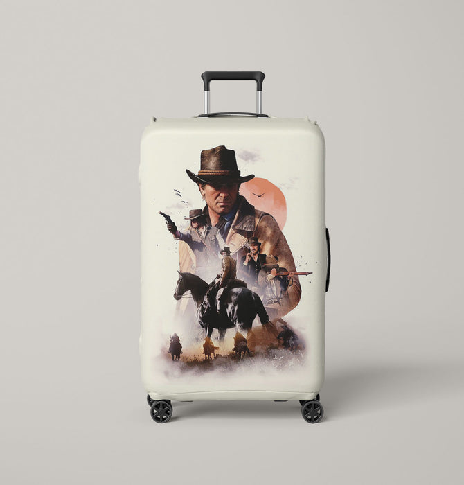 white wolf Luggage Cover