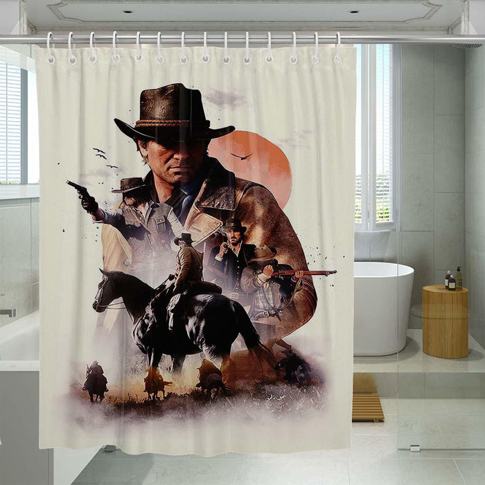 white wolf shower curtains