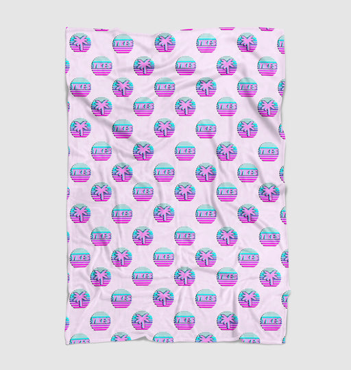 vaporwave yikes tree aesthetic Ultra soft fleece blanket