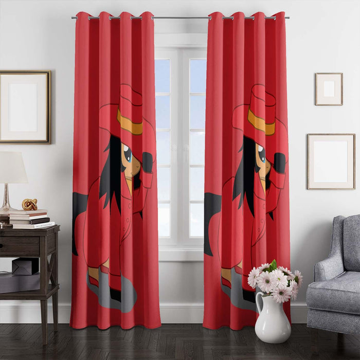 the little ponny and carmen sandiego window Curtain