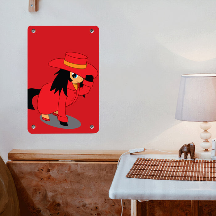 the little ponny and carmen sandiego Poster Metal print wall art