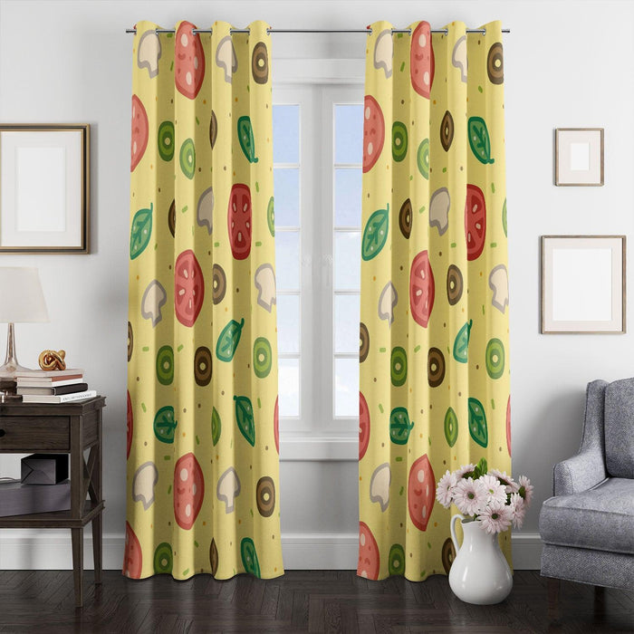 vegetable thick with sparkle window Curtain