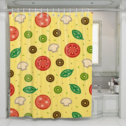 vegetable thick with sparkle shower curtains