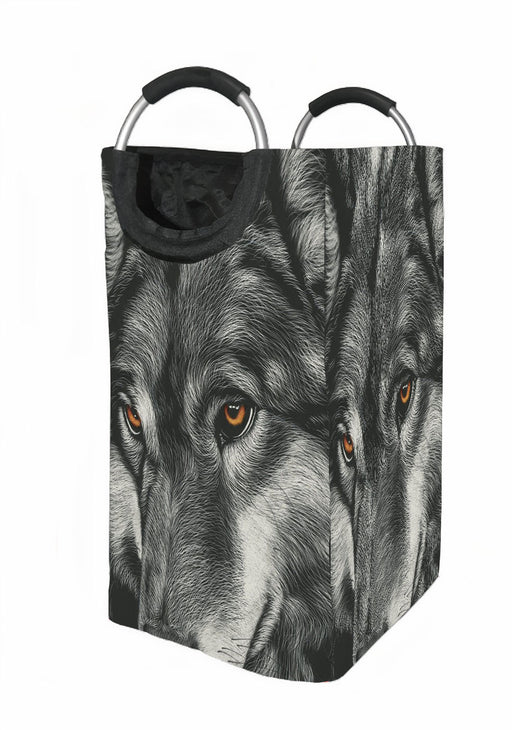 wolf detail art Laundry Hamper | Laundry Basket