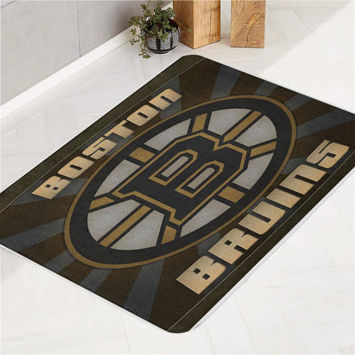 vintage boston bruins logo bath rugs