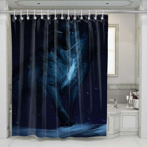 wolf in the dark shower curtains