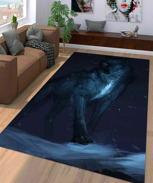 wolf in the dark Living room carpet rugs