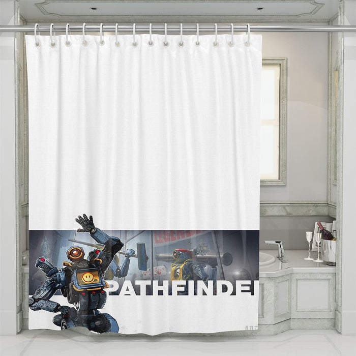 the one and only pathfinder robbot futuristic shower curtains