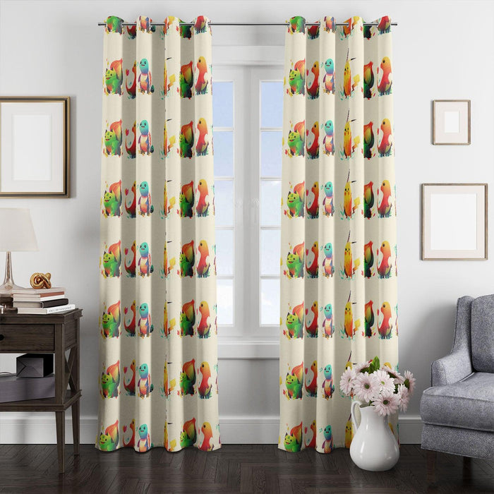 venusaur ivysaur and friends window Curtain