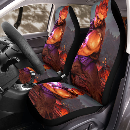 volcano fire ball akuma gouiki tekken Car Seat Covers