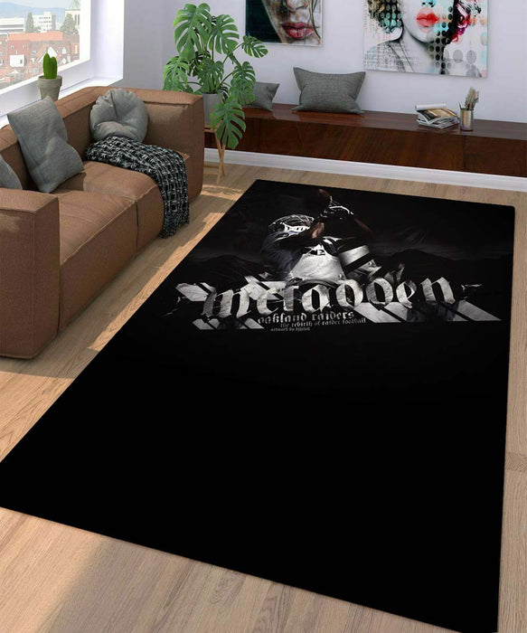 the rebirth of raiders football Living room carpet rugs