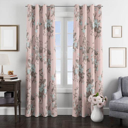 vigiliant floral vintage window Curtain