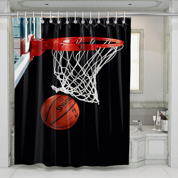 the ring of nba basketball shower curtains