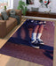 woman skateboarding Living room carpet rugs