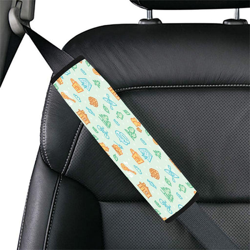 village icon house and tree Car seat belt cover