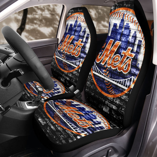 wall new york mets logo Car Seat Covers