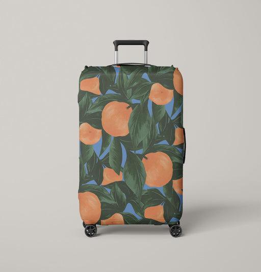 vintage orange plant painting Luggage Cover | suitcase