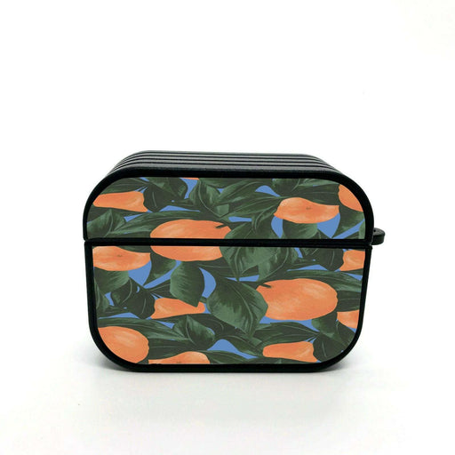 vintage orange plant painting airpods case