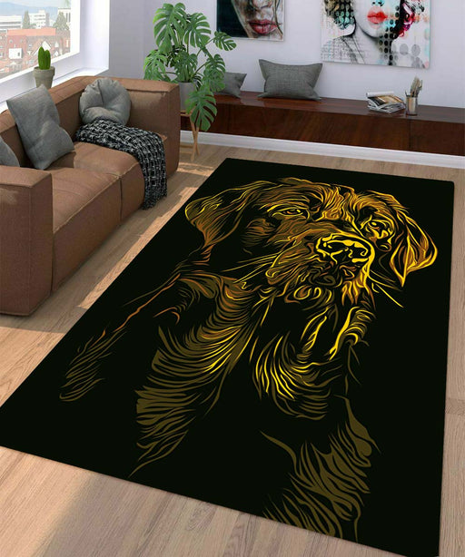 yellow dog Living room carpet rugs