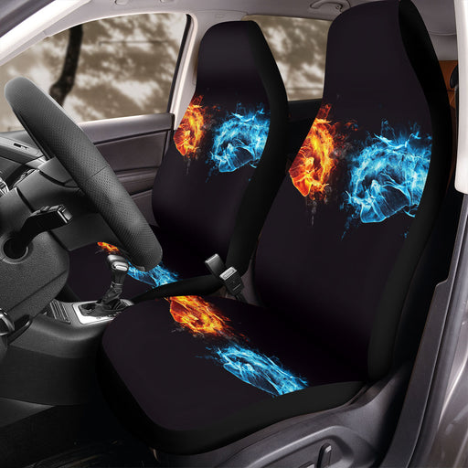 war between fire and water iron fish Car Seat Covers