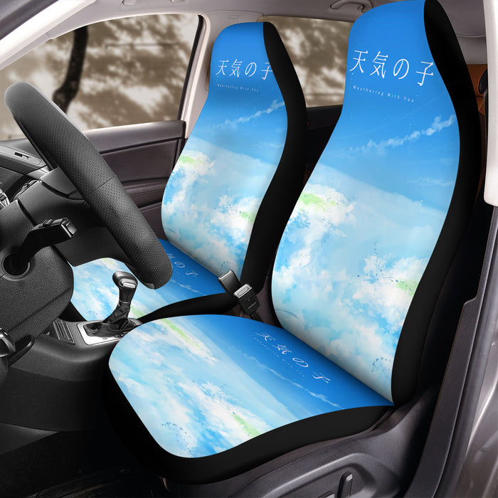 the sky of weathering with you Car Seat Covers