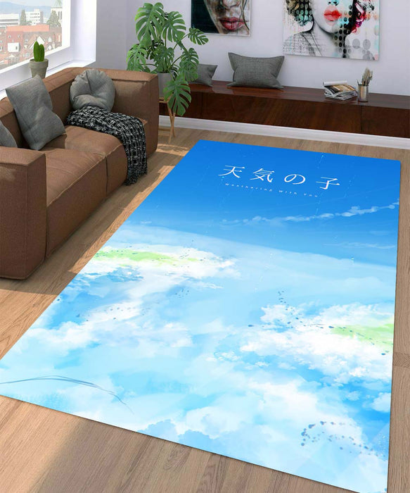 the sky of weathering with you Living room carpet rugs