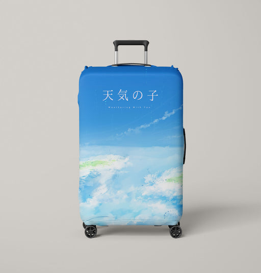 the sky of weathering with you Luggage Covers | Suitcase