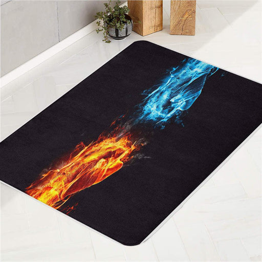 war between fire and water iron fish bath rugs