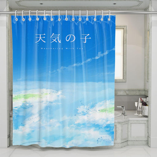 the sky of weathering with you shower curtains