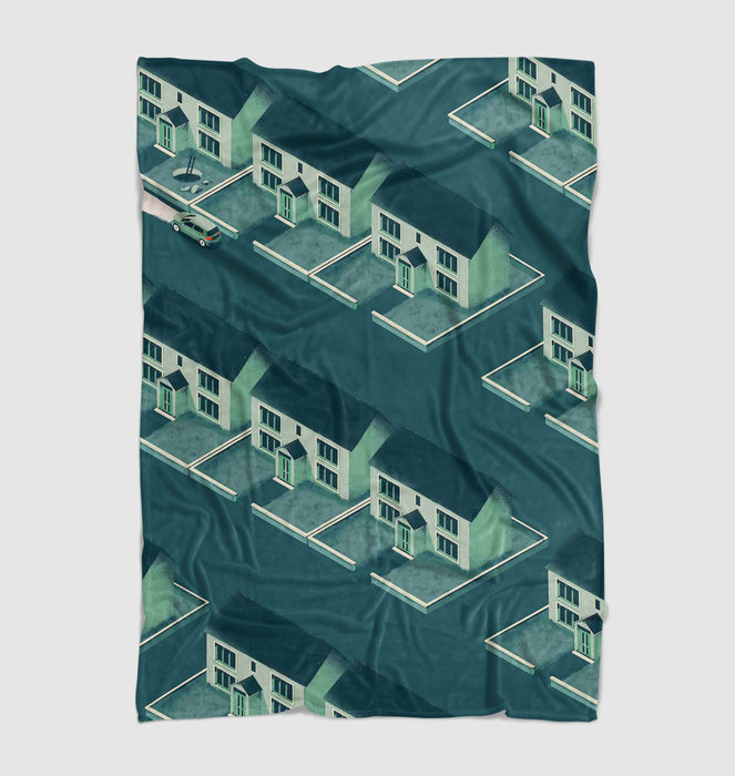 vivarium isometric house Ultra soft fleece blanket