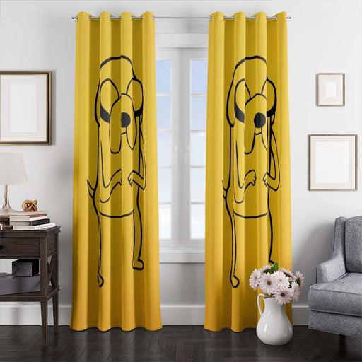 yellow jack adventure time window curtains