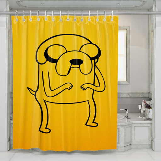 yellow jack adventure time shower curtains