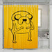 yellow jack adventure time shower curtains