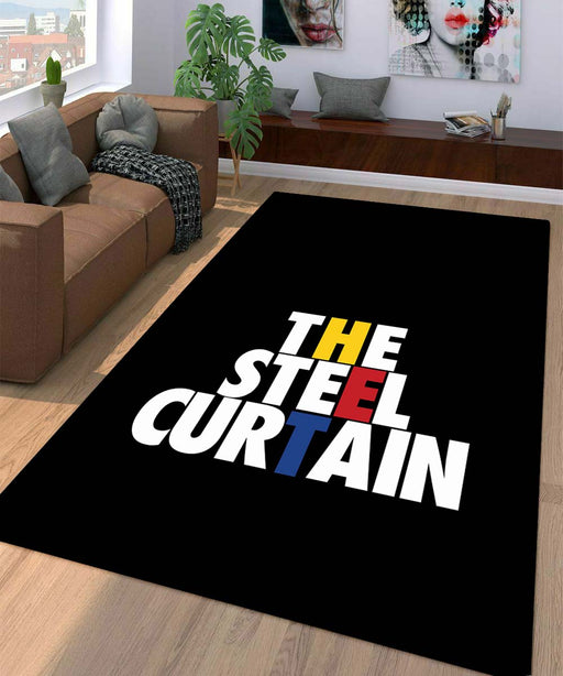 the steel curtain pittsburgh steelers Living room carpet rugs