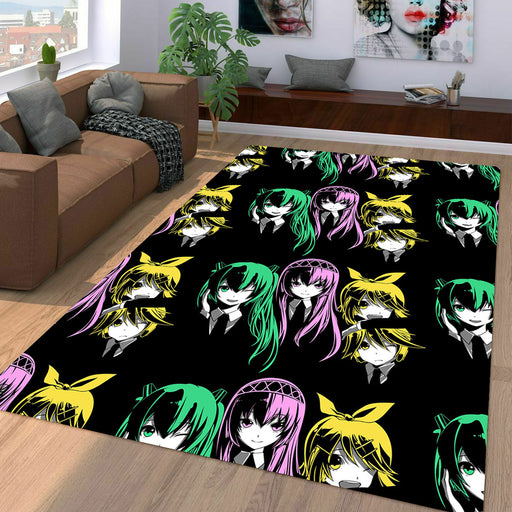 vocaloid hologram vocal group Living room carpet rugs